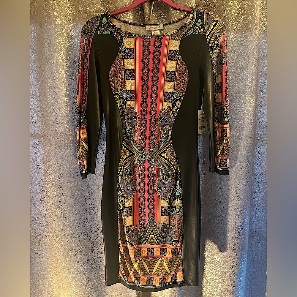 Jasmine LA Enezia Print Bodycon Midi Dress